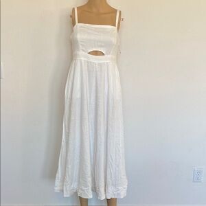Women’s Nine West White Cut Out Tiered Midi Dress